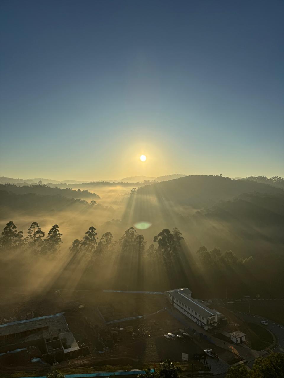 Vista do amanhecer na varanda